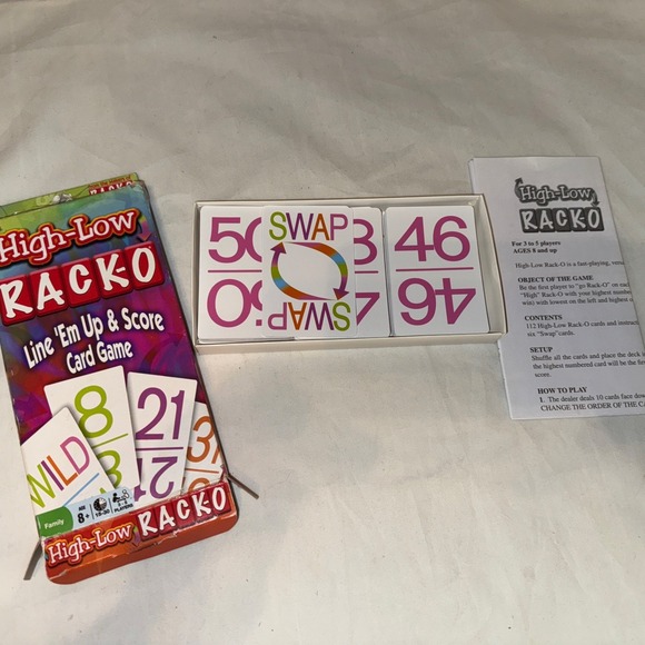 High-Low Rack-O Line 'Em Up & Score Card Game By Hasbro 2011 Complete - Picture 3 of 8